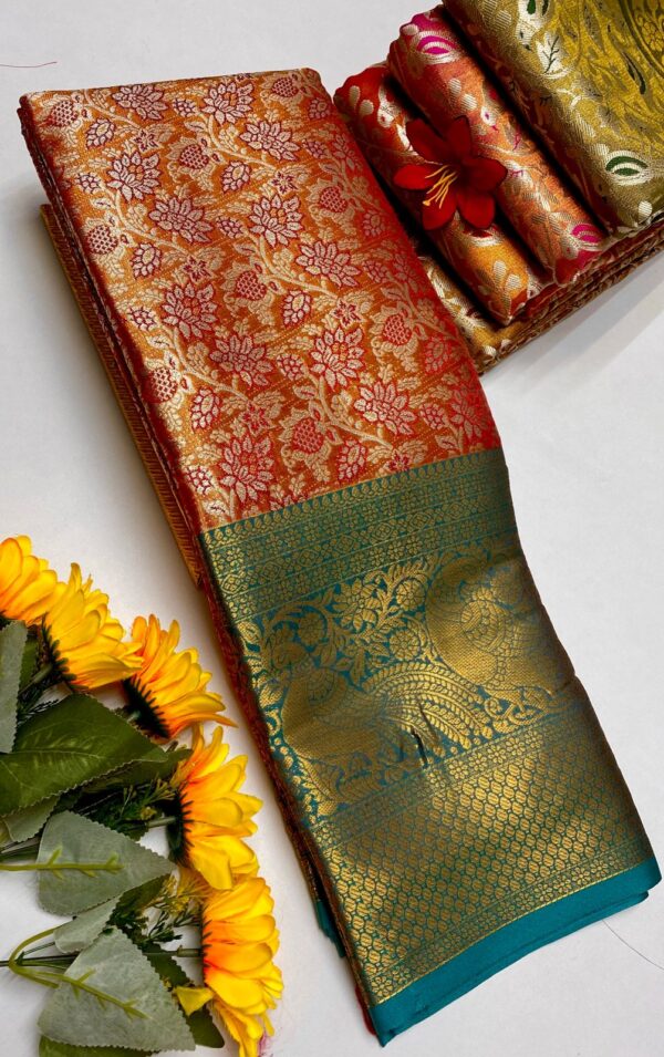 *🌹GRAND WEDDING TISSUE SILK SAREE🌹* 