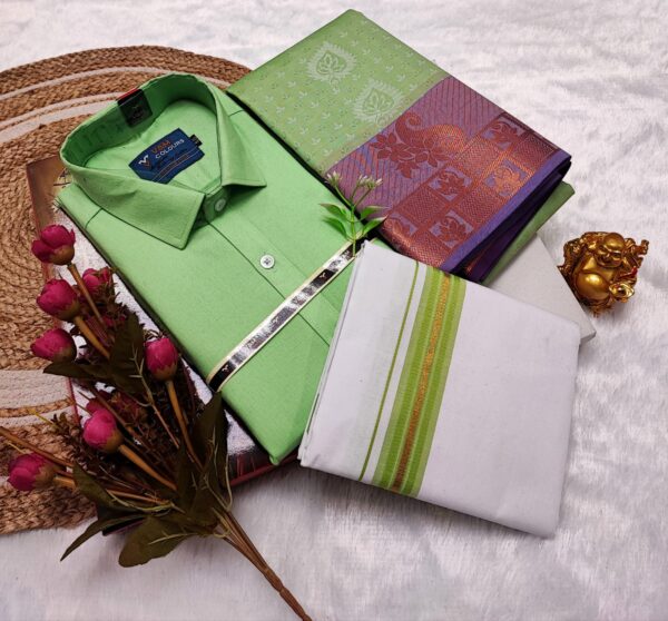 Cotton Blended Heavy Quality shirt & Dhothi