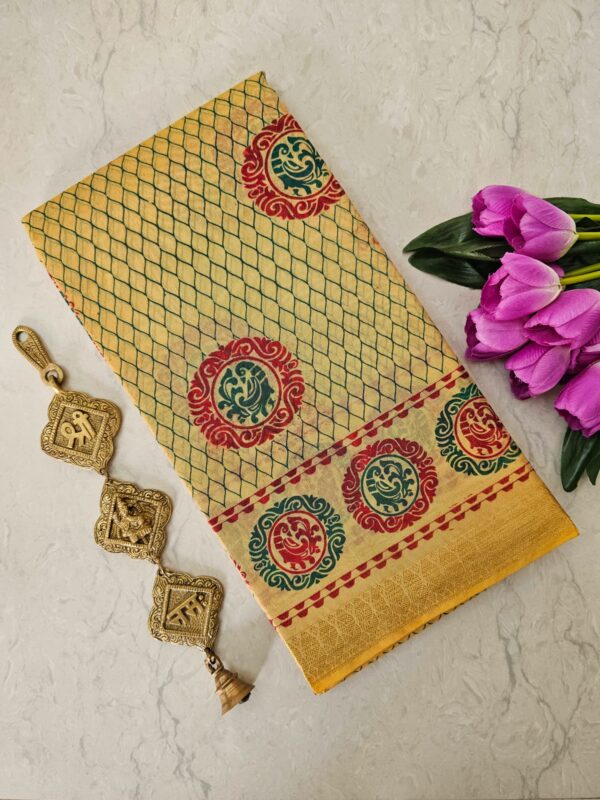 PRINTED WORK MICRO COTTON SAREES - Image 4
