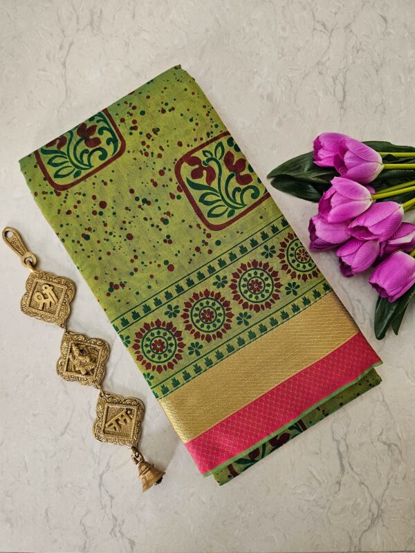 PRINTED WORK MICRO COTTON SAREES - Image 5