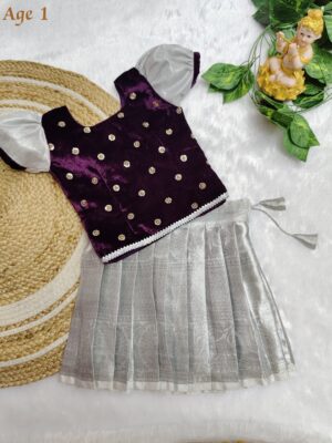 Velvet Tissue Fancy Kids Dress