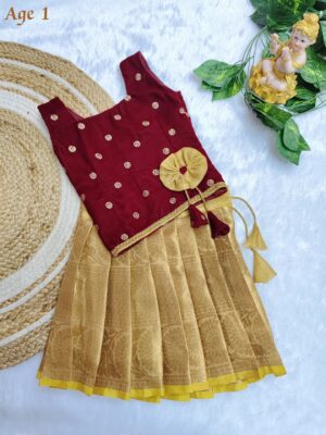 Velvet Tissue Fancy Kids Dress