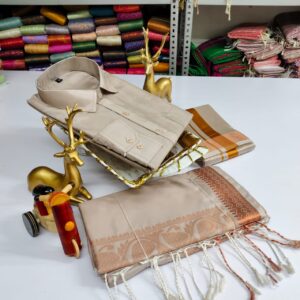 Premium Silk Couple Combo Set (Shirt-Dhoti + Soft Silk Sarees)