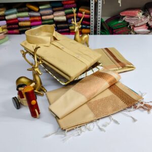 Premium Silk Couple Combo Set (Shirt-Dhoti  + Soft Silk Sarees)