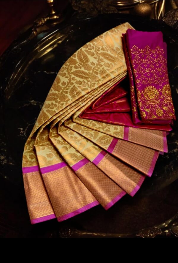  🥰 *KANCHEEPURAM BRIDAL SILK SAREES - SAMUTHRIKA WEDDING COLLECTIONS WITH GRAND DESIGNER AARI WORK BLOUSE* 🥰