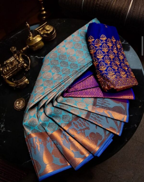 🥰 *KANCHEEPURAM BRIDAL SILK SAREES - SAMUTHRIKA WEDDING COLLECTIONS WITH GRAND DESIGNER AARI WORK BLOUSE* 🥰