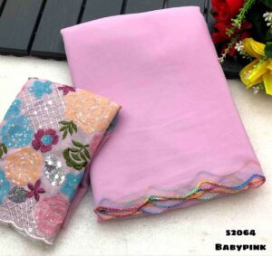 Embroidery Saree and blouse