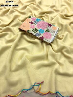 Embroidery Saree and blouse