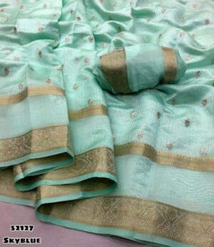 Soft chandari silk saree