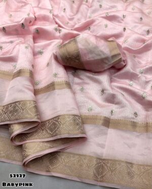 Soft chandari silk saree