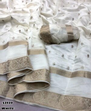 Soft chandari silk saree