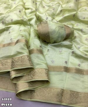 Soft chandari silk saree