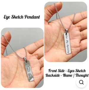 Metal Rectangle eye chain Double side